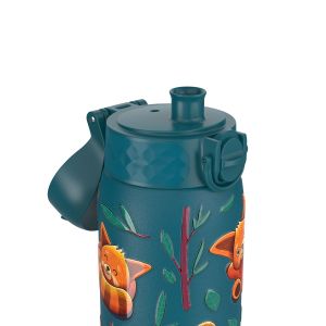Бутилка за вода Ion8 Print, метална, 400ml, ПАНДИ ЧЕРВЕНА