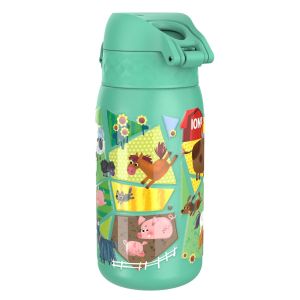 Бутилка за вода Ion8 Print, метална, 400ml, ФЕРМА