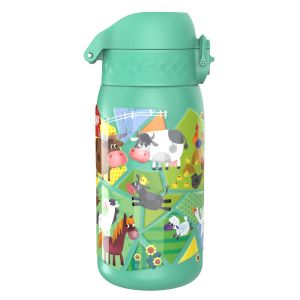 Бутилка за вода Ion8 Print, метална, 400ml, ФЕРМА