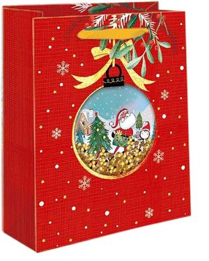 Подаръчна торбичка XMAS Jumbo Deluxe, 33x20x46 cm
