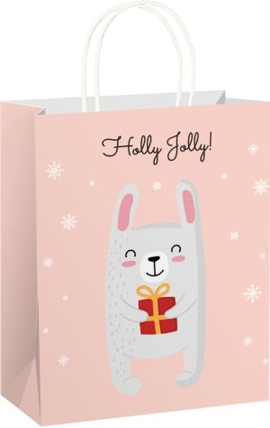 Подаръчна торбичка XMAS Eco white Large, 26x35x8 cm