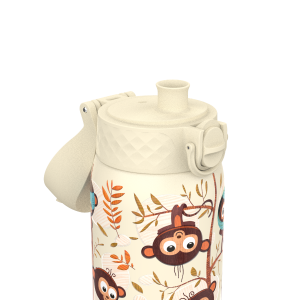 Бутилка за вода Ion8 Print, метална, 400ml, Monkeys