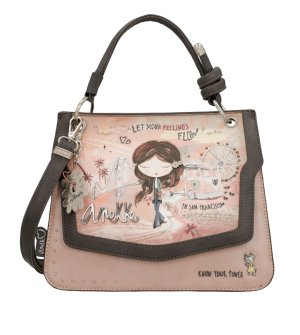 Чанта Anekke Peace&Love Pink, 28х22х10 см