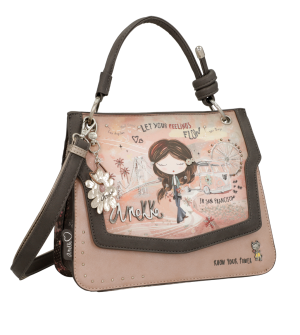 Чанта Anekke Peace&Love Pink, 28х22х10 см