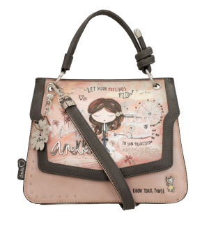 Чанта Anekke Peace&Love Pink, 28х22х10 см