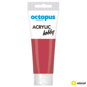 Акрилна боя Octopus Hobby, в тубичка 75ml,тъмно червена