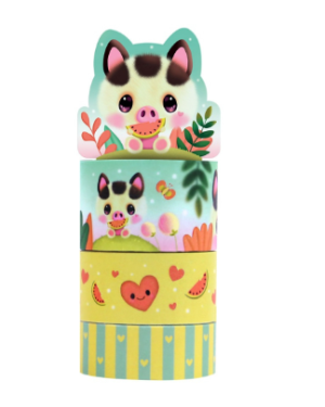 Комплект лепящи ленти Bangoberry Piggy Pig, 3 броя