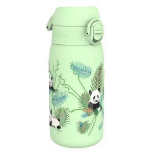 Бутилка за вода Ion8 Print, метална, 400ml, ПАНДИ