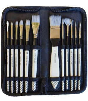 Четки за рисуване Creative Art, 12 броя в калъф