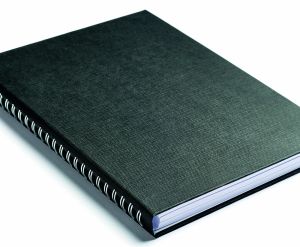 Бележник с полускрита спирала Бътерфлай, А5, черен