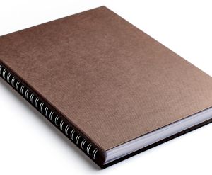 Бележник с полускрита спирала Бътерфлай, А5, кафяв