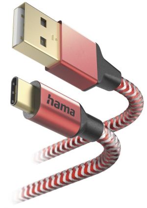 Кабел USB Hama Reflective Type-C - USB-A 1.5м