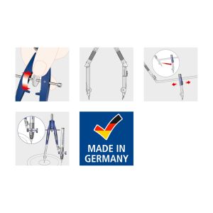 Комплект пергел Staedtler Noris 550 02 с графити, адаптор и удължител