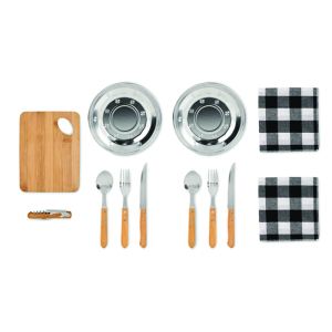 Комплект за пикник, в памучен калъф