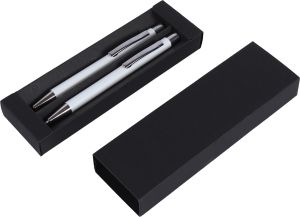 Комплект Oslo, химикалка и автоматичен молив, БЯЛ