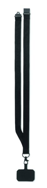 Текстилна лента Ameste за телефон, черна