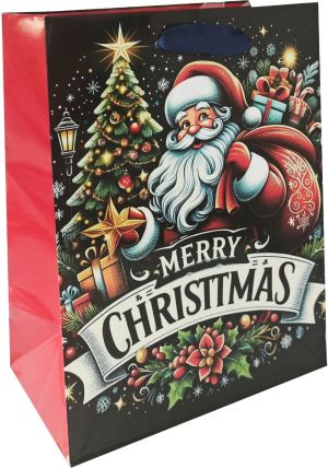 Подаръчна торбичка XMAS M, 71228, 17.8x22.9x9.8cm