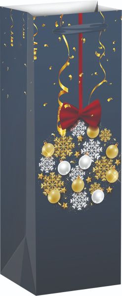 Подаръчна торбичка XMAS Bottle, 13x36x8.5cm, 71214