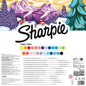 Комплект перманентни маркери Sharpie Winter Holiday, 25 цвята