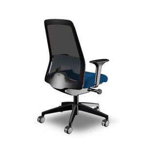 Ергономичен стол Interstuhl Every EV216, текстил, Synchronous механизъм, полиамидна основа, тъмносин