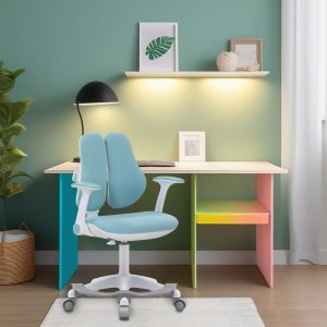 Детски стол RFG Ergo Cute White, текстил, до 100 kg, син