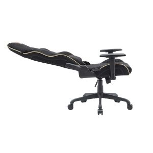 Геймърски стол RFG Move Legend, Butterfly механизъм, полипропиленова основа, до 150 kg, черно-златист