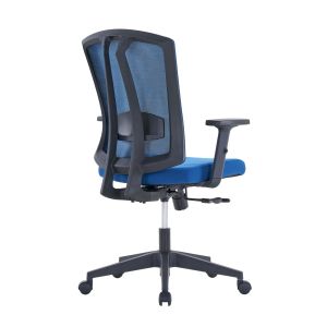 Ергономичен офис стол RFG Primo W, дамаска и меш, Multi-function механизъм, до 120 kg, син