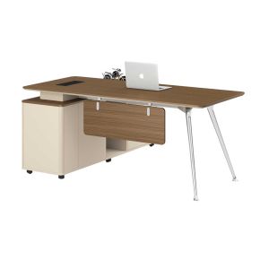 Бюро RFG Paris, 1800 х 1600 х 750 mm, ПДЧ 25 mm, орех и сиво