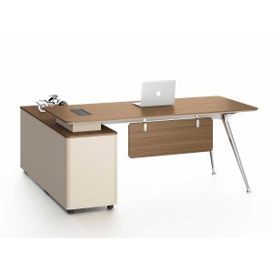 Бюро RFG Paris, 1800 х 1600 х 750 mm, ПДЧ 25 mm, орех и сиво