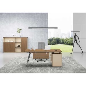 Бюро RFG Paris, 1800 х 1600 х 750 mm, ПДЧ 25 mm, орех и сиво