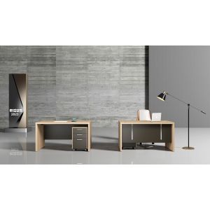 Бюро RFG Milano, 1600 х 790 х 750 mm, ПДЧ 40 mm, светъл дъб и сиво