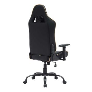 Геймърски стол RFG On Legend, екокожа, Butterfly механизъм, метална основа, до 150 kg, черно-златист