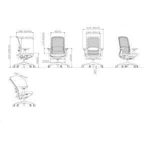 Ергономичен стол RFG Style W, дамаска, до 130 kg, мента