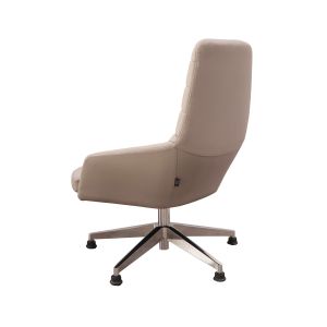 Посетителски стол RFG Kara 20, екокожа, до 120 kg, сив