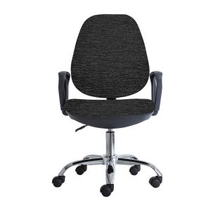 Ергономичен стол RFG Presto Chrome, текстил, до 120 kg, сив меланж