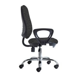 Ергономичен стол RFG Presto Chrome, текстил, до 120 kg, сив меланж