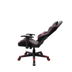 Геймърски стол RFG Race@Run, екокожа, полиамидна основа, до 130 kg, черна седалка, червена облегалка