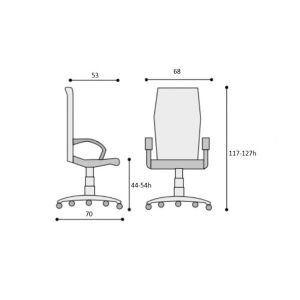 Геймърски стол RFG Race@Run, екокожа, полиамидна основа, до 130 kg, черна седалка, червена облегалка