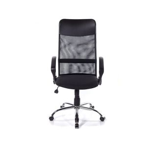 Директорски стол Ultra Chrome C11, дамаска и меш, метална основа, до 120 kg, черен