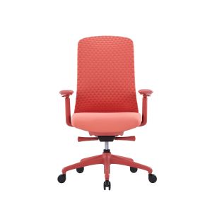 Ергономичен стол RFG Style W, дамаска, до 130 kg, корал