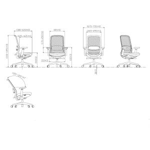 Ергономичен стол RFG Style W, дамаска, до 130 kg, корал