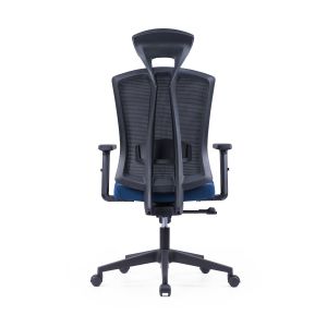 Директорски стол RFG Brixxen HB, дамаска и меш, Tilt механизъм, до 120 kg, тъмносиня седалка, черна облегалка