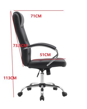 Директорски стол Slash, екокожа, Tilt механизъм, до 160 kg, син