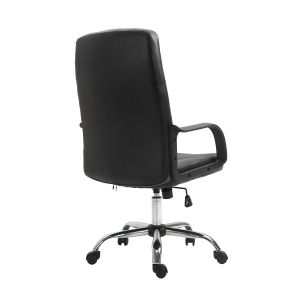 Директорски стол Mega Chrome, екокожа, Tilt механизъм, до 130 kg, черен