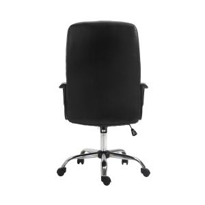 Директорски стол Mega Chrome, екокожа, Tilt механизъм, до 130 kg, черен