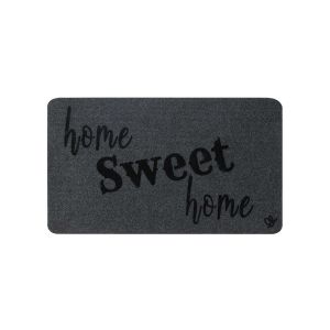 Изтривалка Olivo Zeus - Home Sweet Home, 100% полиестер, 40 х 70 cm, сива