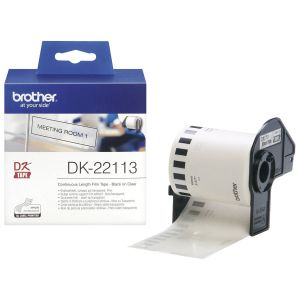 Непрекъсната хартиена лента Brother, 62 mm x 15.24 m, прозрачна