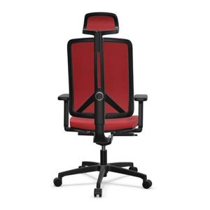 Ергономичен стол Rim Flexi FX1114, ST1 механизъм, до 120 kg, червен