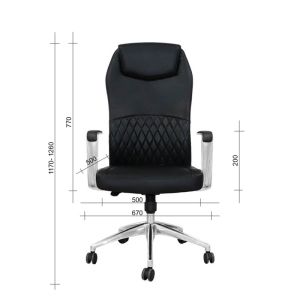 Директорски стол RFG CRONO HB, екокожа, до 150 kg, черен