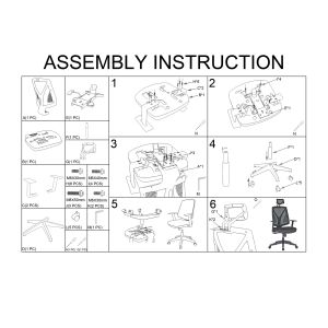 Директорски стол RFG Joy 004 HB, дамаска и меш, до 120 kg, черен